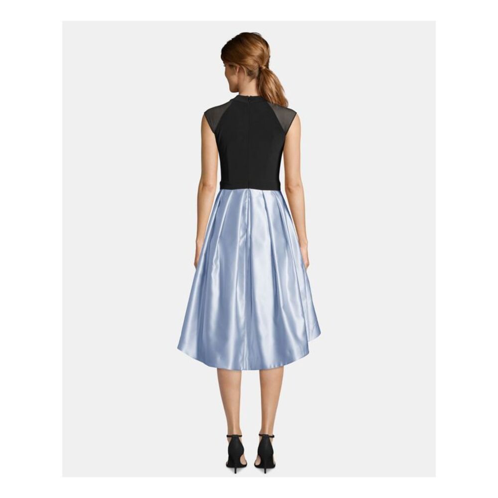 BETSY & ADAM Womens Sheer  Silk Silk Cap Sleeve Keyhole Midi Party Hi-Lo Dress - Picture 2 of 2